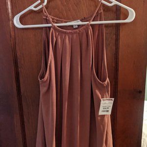 Pleated Halter Tank Top